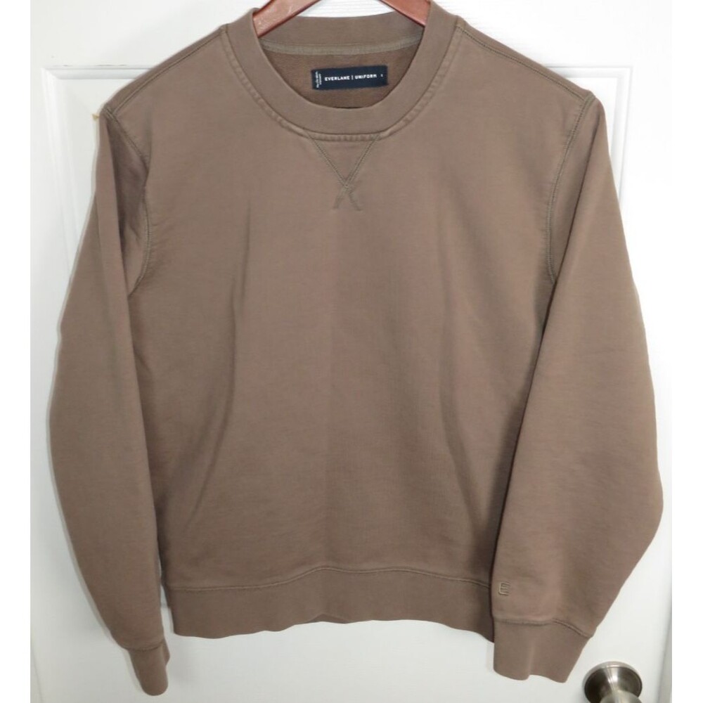 Everlane Uniform French Terry Crewneck Sweatshirt Mens Small V-Stitch